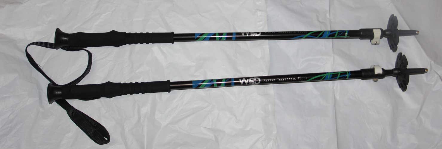 Ski poles Telescopic adjustable Collapsible Adult dowhill WSD 115cm to 135 cm -