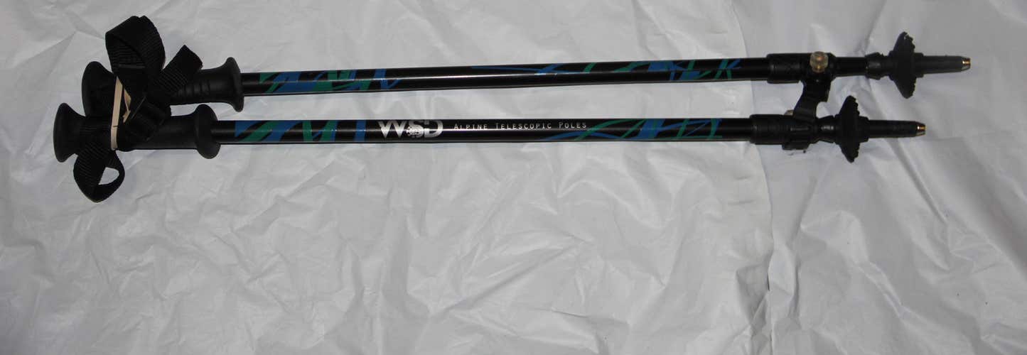 Ski poles Telescopic adjustable Collapsible Adult dowhill WSD 115cm to 135 cm -