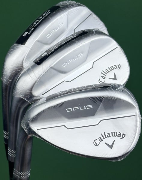 Callaway Opus Chrome Wedge Set LEFT Hand 52-10*, 56-12*, 60-10* Steel LH NEW