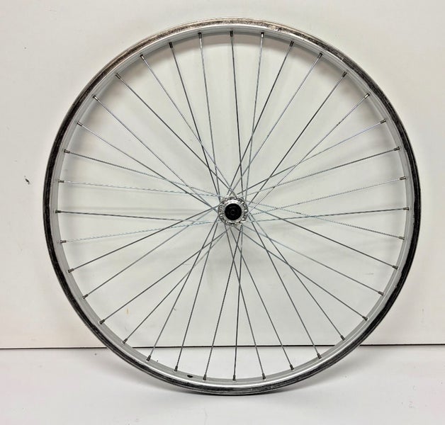 Vintage Araya 36-Spoke Silver Aluminum 26" Mountain Bike Front Wheel Joytech Hub