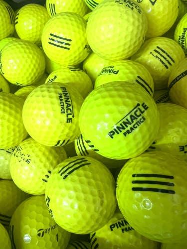 200 Yellow Range Balls With Black Stripe.... AAA-AAAA Practice Golf Balls