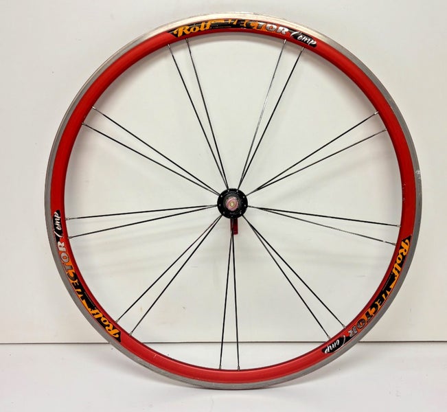 Rolf Vector Comp 18-Bladed Spoke Red Anodized Aluminum 700C Front Wheel CLEAN