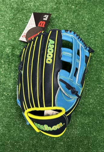 Wilson A2000 12.25" PF50 Pedroia Fit Utility Baseball Glove - Navy Sky Blue