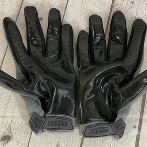 SCHUTT Men's Football Synthetic Gloves Grey Black Large