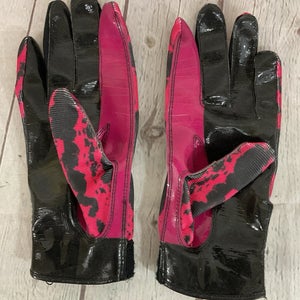 ADAMS Mens Football Rage Receiver Gripper Synthetic Tackifed Gloves Pink Black S