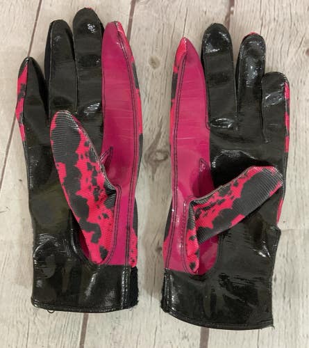 ADAMS Mens Football Rage Receiver Gripper Synthetic Tackifed Gloves Pink Black S