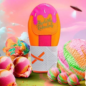 Absolutely ridiculous rainbow sherbet sliding mitt new!