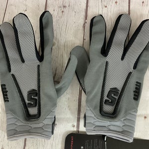 SCHUTT Men's DNA RED WR/QB/RB Football Synthetic Gloves Grey Black XXL