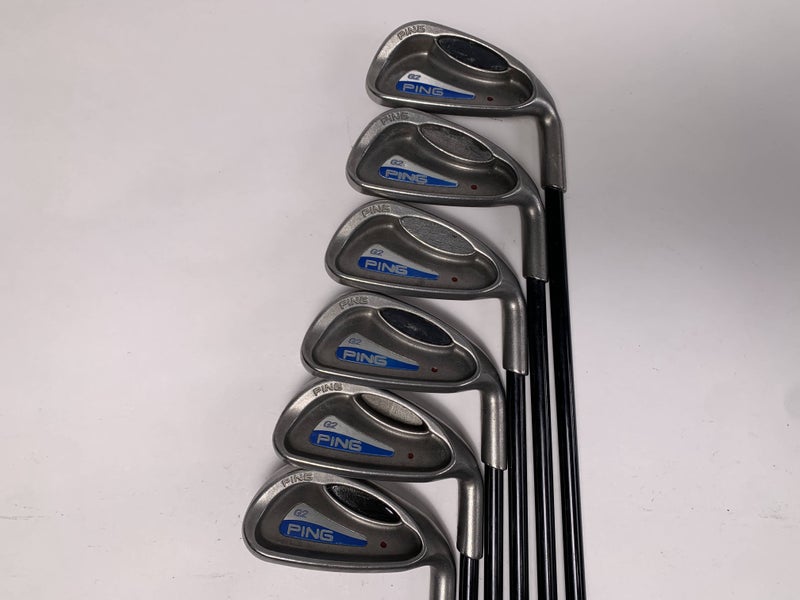 Ping G2 Iron Set 5-PW Red Dot 1* Flat Fujikura Vista Pro 70 Regular Mens RH +2"