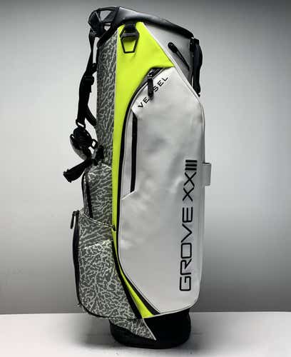 Vessel Grove XXIII Stand Bag Gray White Yellow 6-Way Michael Jordan Golf Bag