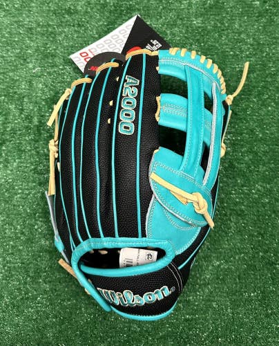 Wilson A2000 12.25" PF50 Pedroia Fit Utility Baseball Glove - Black Teal