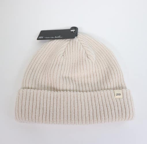 Travis Mathew Men's Coastal Beanie Moonbeam Cream NWT $35 MSRP