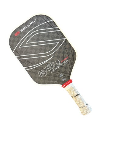 Used Selkirk EPIC PRO VANGUARD Pickleball Racquet Black And White 10299-S000302280