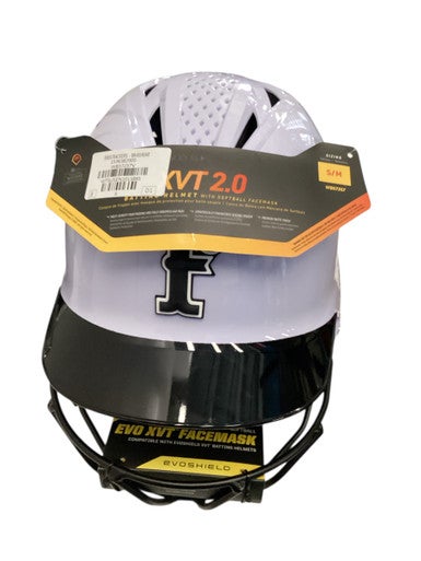 Used Evoshield BATTING HELMET Batting Helmet w/Mask White SM 11443-S000199229