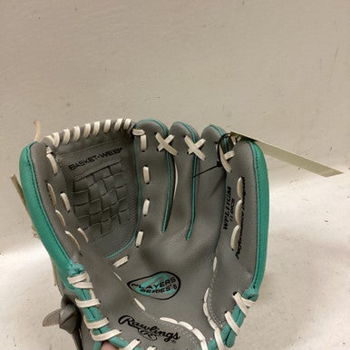 Used Rawlings WPL11GM RH Throw Fastpitch Gloves Grey 11" 11725-S000494006