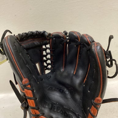 Used Wilson A2000 1788A BB/SB Glove RH Throw Black And Orange 11 1/4" 11725-S000493915