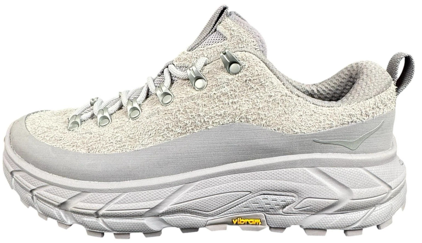 HOKA Mens 10 Womens 11 Gray Suede Tor Summit TP Lifestyle Hiking Shoe ARLS New