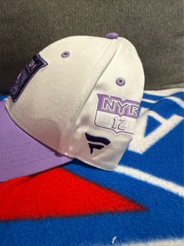 Julien Gauthier 12 New York Rangers HFC Fanatics Authentic Pro HAT Player Used Worn