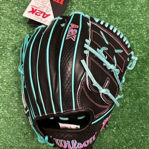 Wilson A2K 12" B2 Pitchers Baseball Glove Right Handed - Black Teal Pink