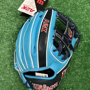 Wilson A2K 11.5" 1786 Infield Baseball Glove - Sky Blue Navy