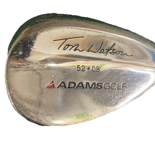 Adams Golf Tom Watson Chrome Gap Wedge 52*08 RH Stiff Steel 35.5" Jumbo Grip