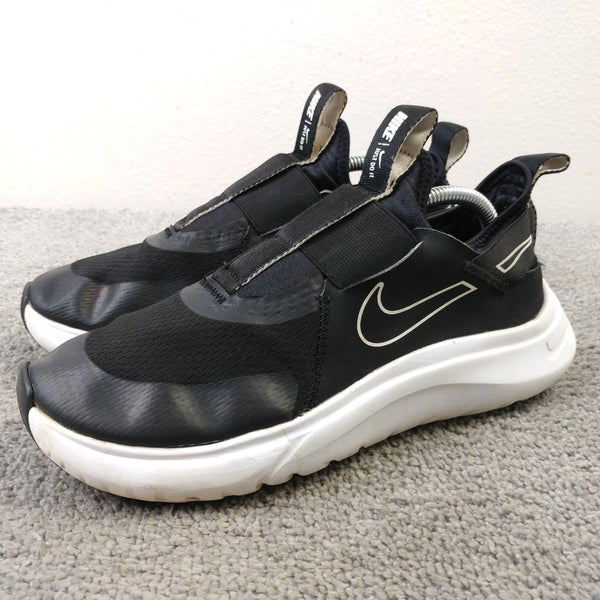 Nike Flex Plus Boys Size 6Y Slip On Shoes Athletic Low Black White CW7429-003