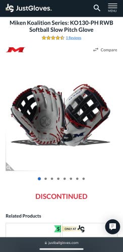 Miken Koalition Series: KO130-PH Softball Slow Pitch Glove Rare HTF