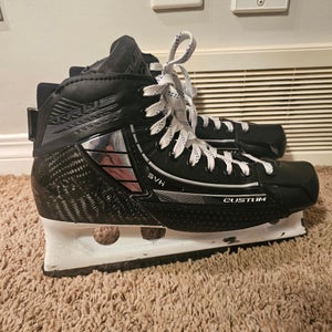 Pro Stock Custom True SVH One Piece Hockey Goalie Skates Regular Width 9.5 (Used)