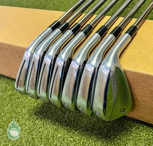 Used 2020 TaylorMade P-770 Forged Irons 4-PW recoil Regular Graphite Golf Set