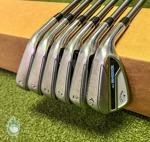 RH Callaway Paradym Ai-Smoke Irons 6-PW/AW i95 Stiff Flex Graphite Golf Set
