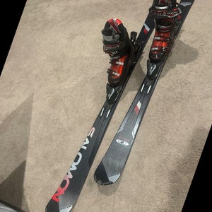 Salomon Enduro RX800 160cm Skis w/ L10 Bindings + Mission RS Boots 26 – Ready to Ride