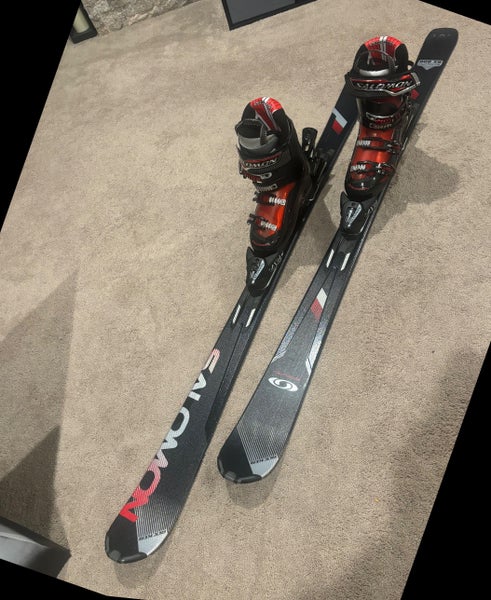Salomon Enduro RX800 160cm Skis w/ L10 Bindings + Mission RS Boots 26 – Ready to Ride