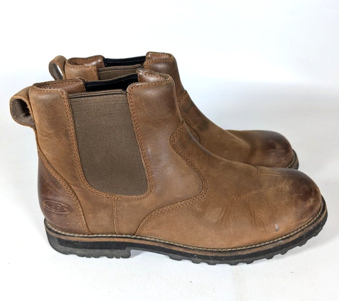 Keen The 59 II Chelsea Boot Men's 10.5 Brown Leather Hipster Ankle Boots 1021638