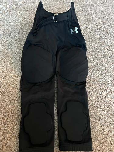 Black Youth Small Under Armour Game Pants (New)