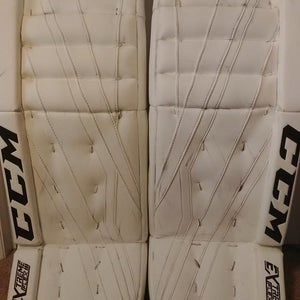 Pro-Stock CCM Eflex III Senior Goalie Leg Pads - 33+1 (READ DESCRIPTION)