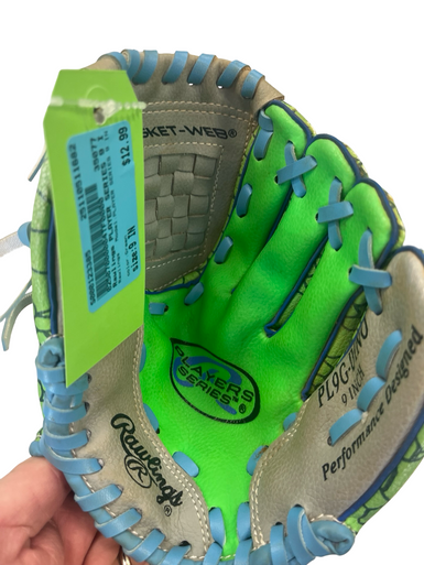 Used Rawlings PLAYER SERIES 9 IN BB/SB Glove RH Throw Green 9" 11682-S000123385