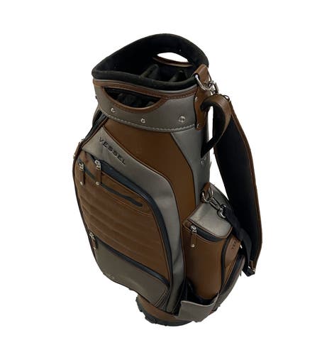 Vessel 6-Way Brown Golf Single Strap Golf Cart Bag