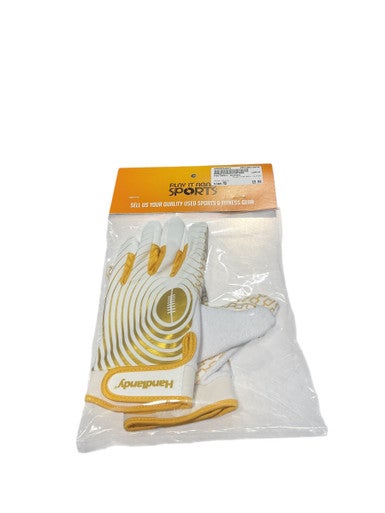 Used FOOTBALL GLOVES FB Gloves White MD 11834-S000042691