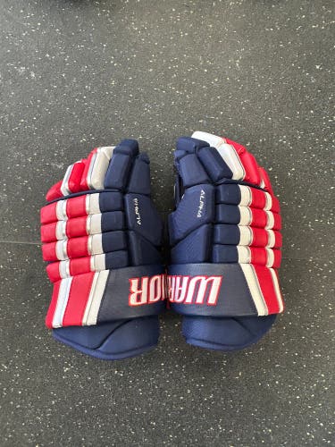NEW Warrior Alpha FR Pro Gloves 14" Red/White/Blue