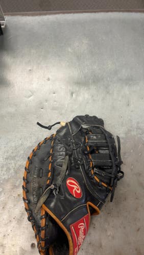 Used Rawlings HEART OF THE HIDE BB/SB First Base LH Throw Black 12 1/2" 11793-S000258220