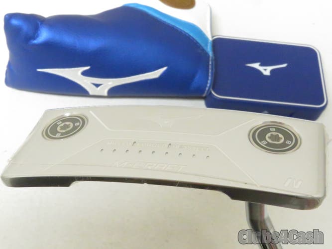 Mizuno M Craft IV Putter Nickel Satin Chrome 35" +Cover & Weight Kit .. NEW