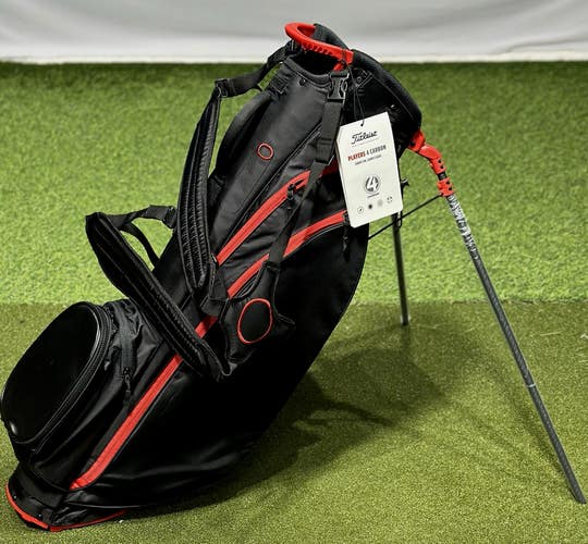 Titleist Players 4 Carbon Double Strap Stand Golf Bag Black/Red - No Logo - NEW!