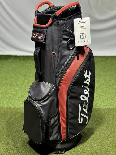 Titleist Cart 14 Golf Cart Bag TB22CT6 Graphite/Island Red/Black NEW!