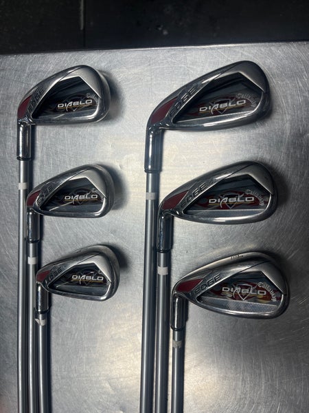 Women's Callaway Diablo Edge Left Hand Iron Set Ladies Flex Graphite Shaft (Used)