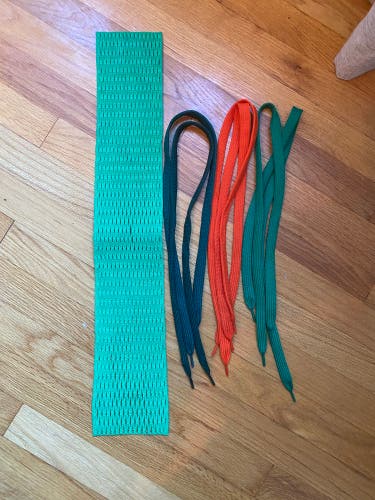 Semi hard green lacrosse goalie mesh 17D kit