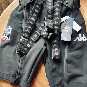 *NEW* US Ski Team Kappa Black Unisex Adult Medium Race Training Shorts