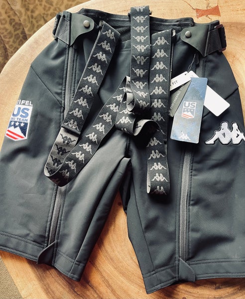 *NEW* US Ski Team Kappa Black Unisex Adult Medium Race Training Shorts