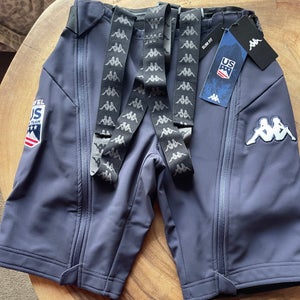 *NEW* US Ski Team Kappa Ink Blue Unisex Adult Medium Race Training Shorts