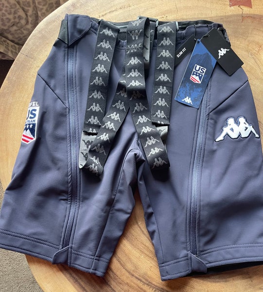 *NEW* US Ski Team Kappa Ink Blue Unisex Adult Medium Race Training Shorts