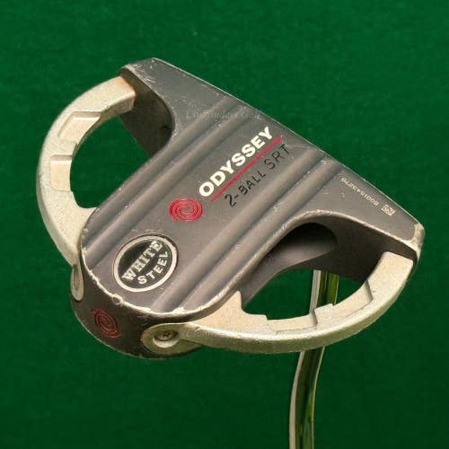 Odyssey White Steel 2-Ball SRT 33" Double-Bend Putter W/ Super Stroke